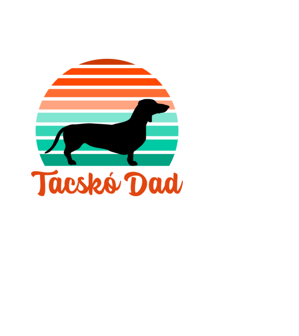 Tacskó Dad minta fekete pólón