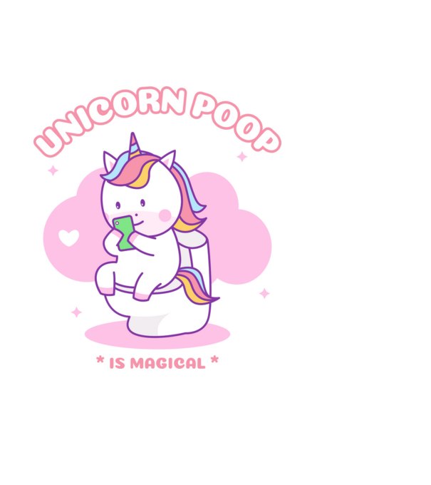 UNICORN POOP IS MAGICAL minta piros pólón