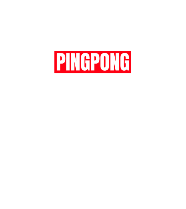 PINGPONG HERO minta fekete pólón
