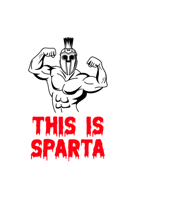This is Sparta minta világoskék pólón