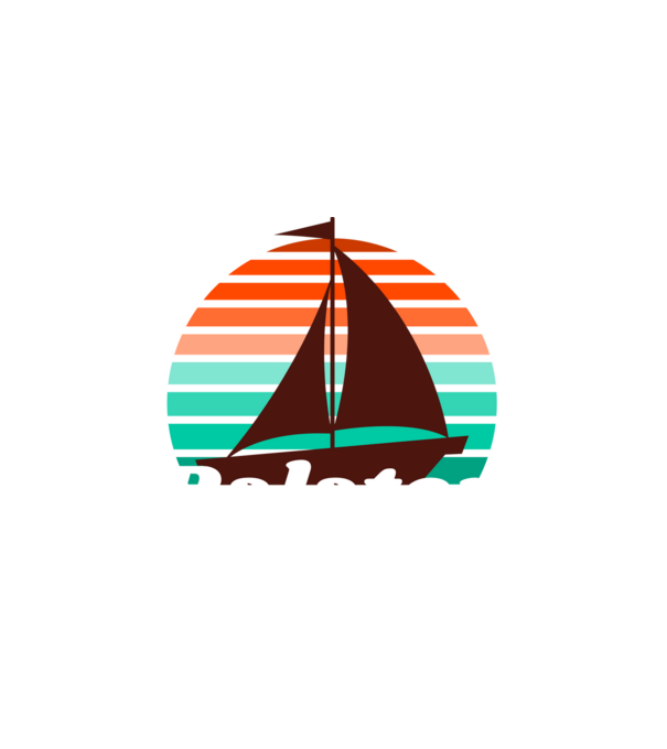 Balatoni vitorlás minta fehér pólón