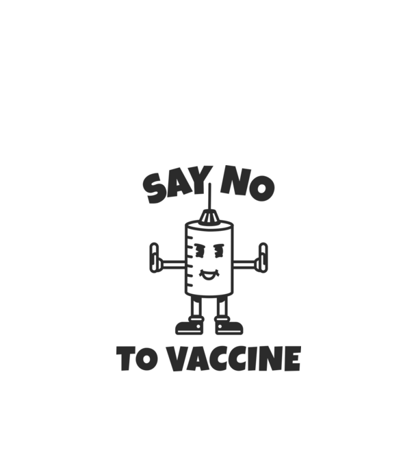 SAY NO TO VACCINE minta fehér pólón