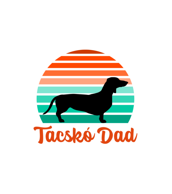 Tacskó Dad minta fehér pólón