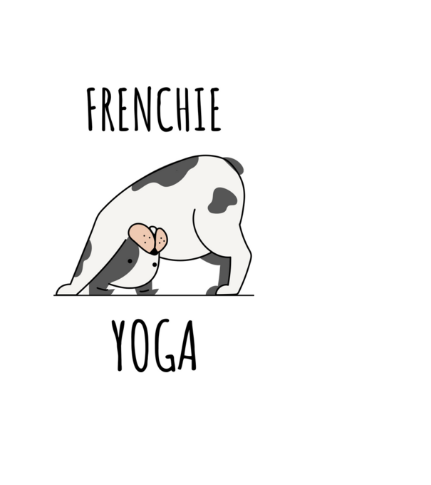 FRENCHIE YOGA minta fehér pólón