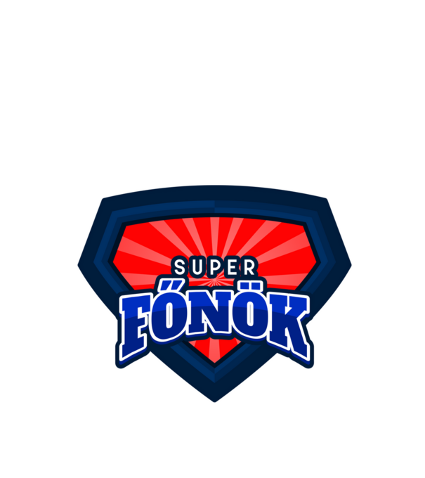 SUPER FŐNÖK minta királykék pólón