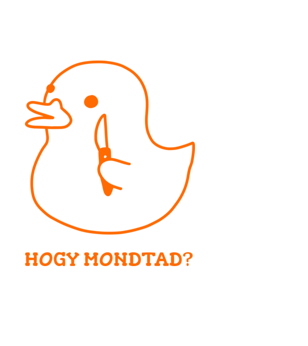 Hogy mondtad? minta fekete pólón