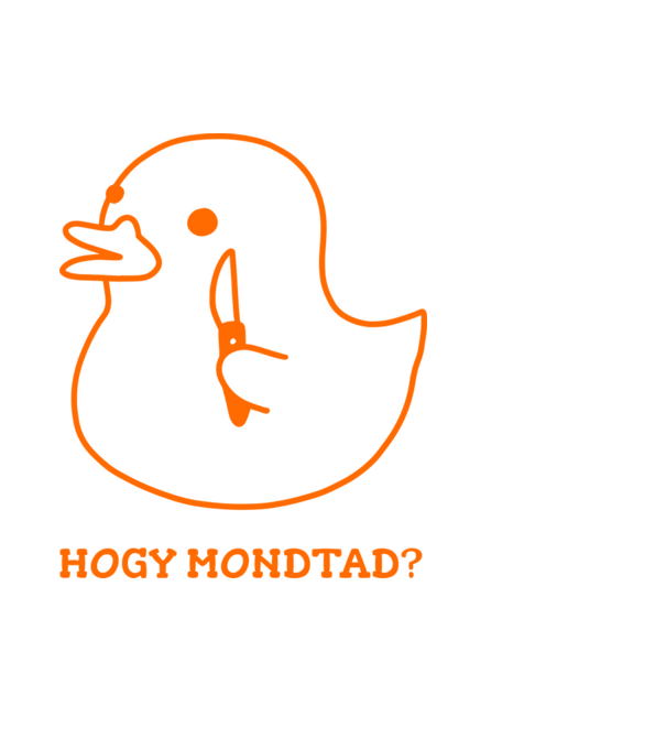 Hogy mondtad? minta fekete pólón