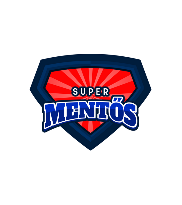 SUPER MENTŐS minta fehér pólón