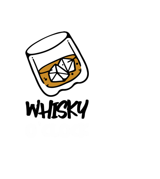 Whisky idő minta fekete pólón