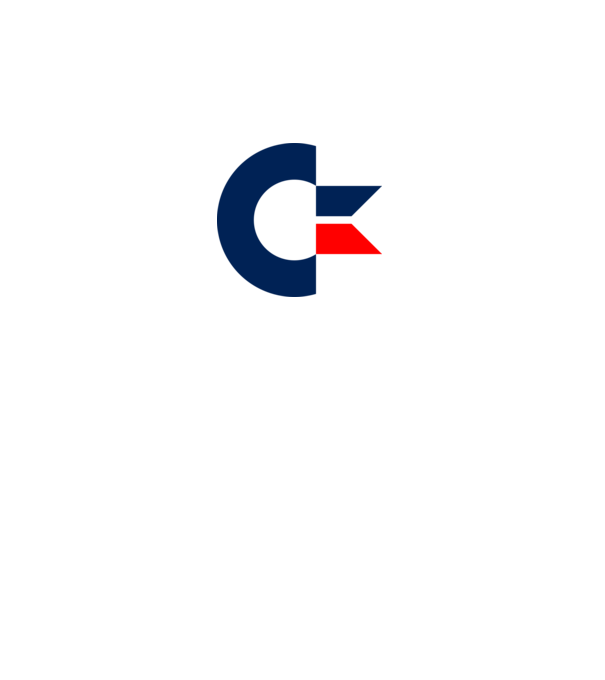 Commodore Logo minta fehér pólón