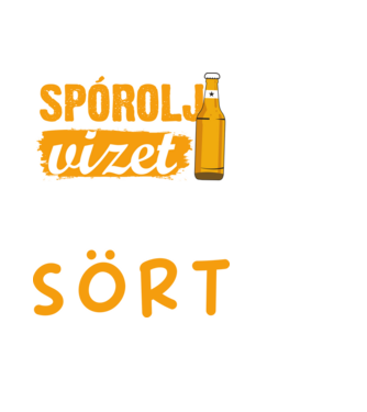 Spórolj vizet igyál sört minta fekete pólón