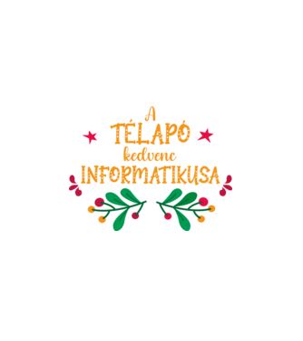 A télapó kedvenc informatikusa minta fehér pólón