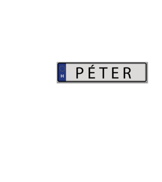 Tábla - Péter minta világoskék pólón