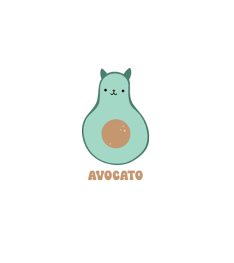 Avocato minta fekete pólón