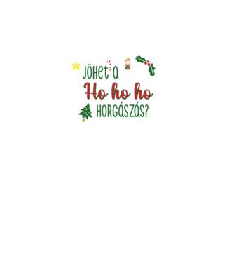 Jöhet a ho ho ho minta fekete pólón
