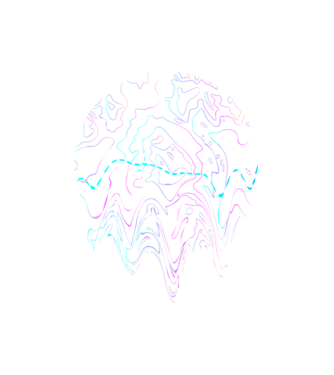 Cyberpunk geometriai minta minta fehér pólón