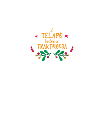 A télapó kedvenc traktorosa minta fekete pólón
