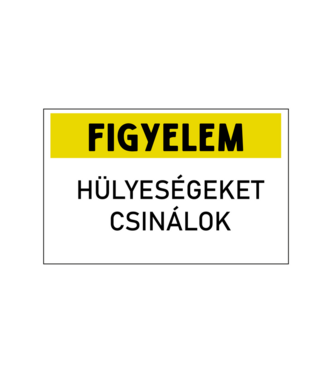 Figyelem - hülyeségeket csinálok minta fehér pólón