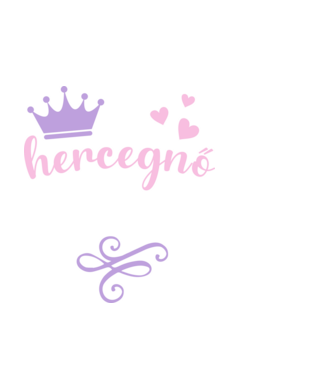 A hercegnő megérkezett - színes minta fekete pólón