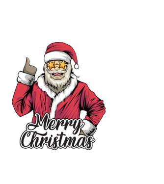 Merry Christmas Santa minta fekete pólón