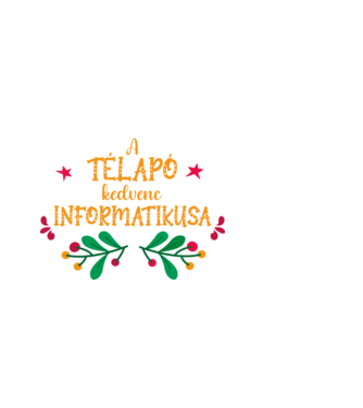 A télapó kedvenc informatikusa minta fekete pólón