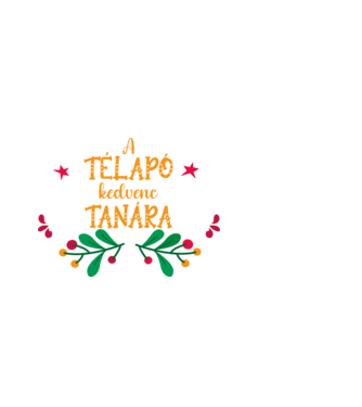 A télapó kedvenc tanára minta fehér pólón