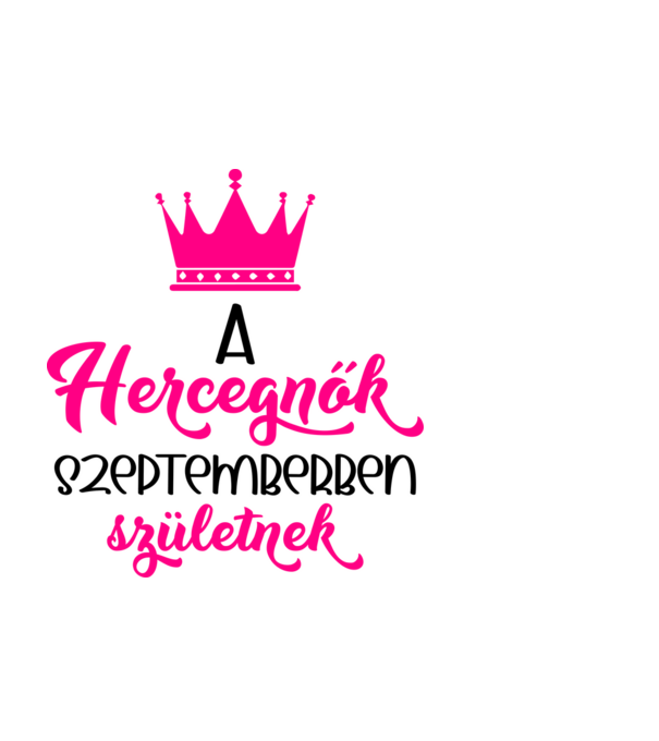 A hercegnők szeptemberben születnek minta fekete pólón