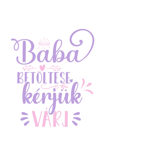 Baba betöltése kárjük várj minta fekete pólón