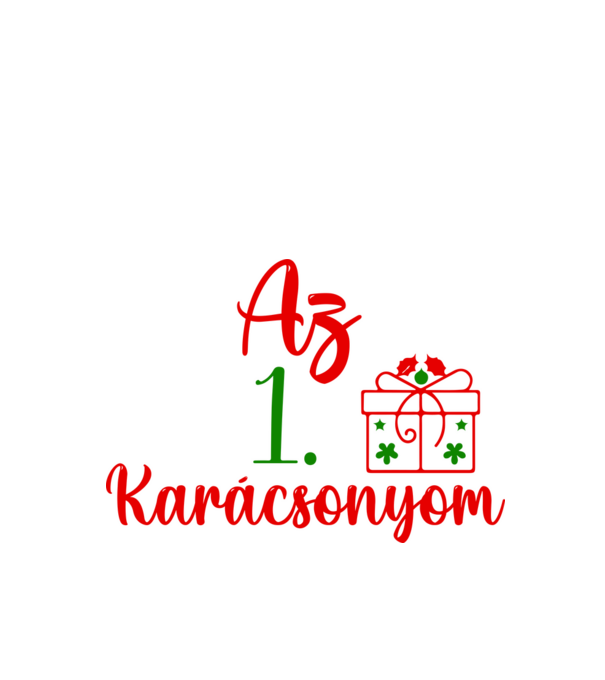 Az első karácsonyom minta fekete pólón