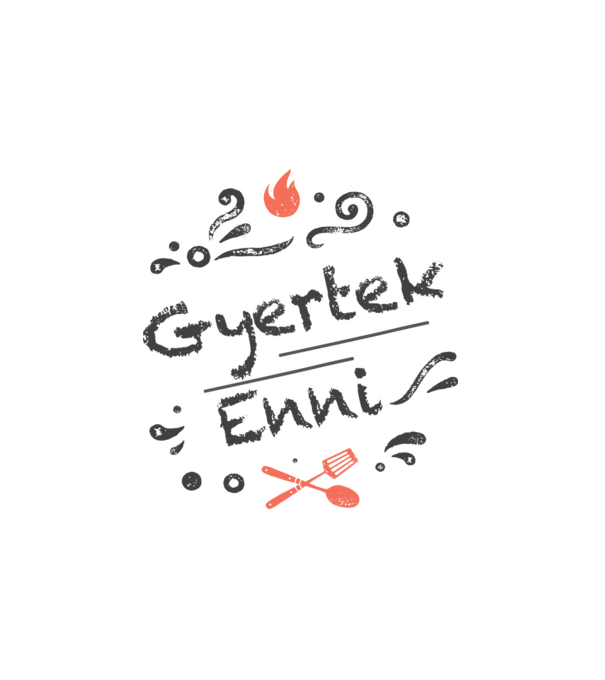 Gyertek enni minta fehér pólón