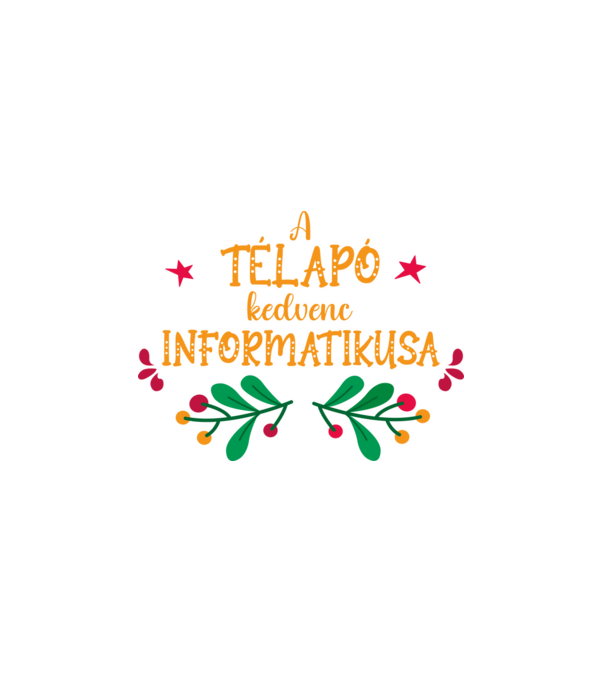 A télapó kedvenc informatikusa minta fehér pólón