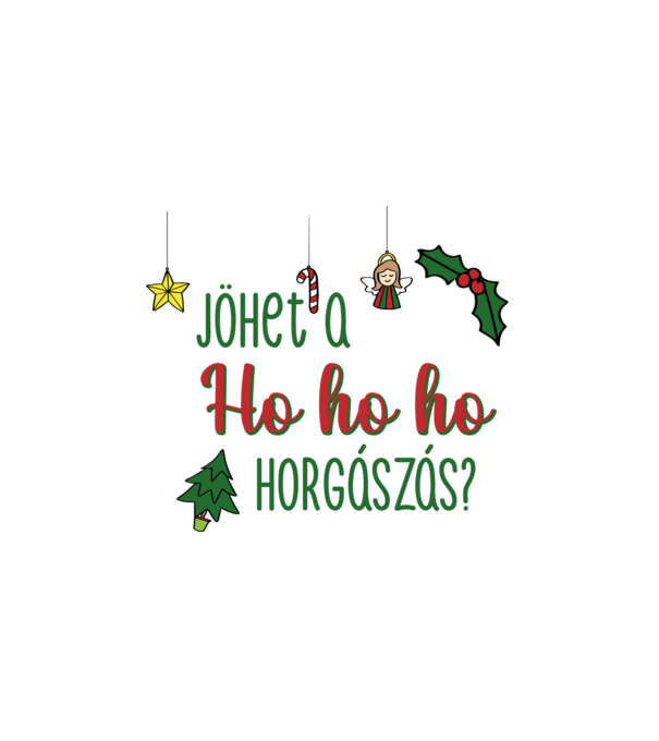 Jöhet a ho ho ho minta fehér pólón