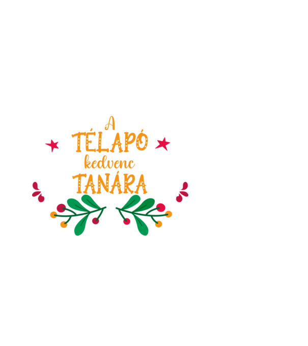 A télapó kedvenc tanára minta fekete pólón