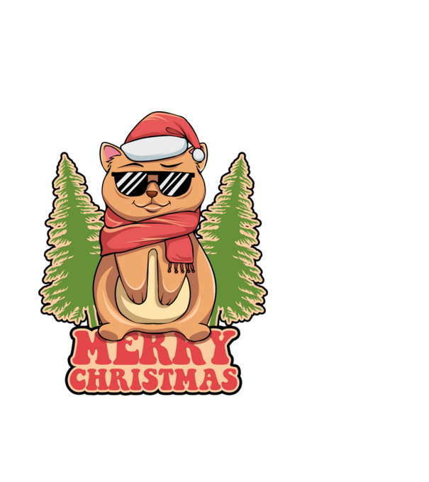 Merry Christmas Cat minta fehér pólón