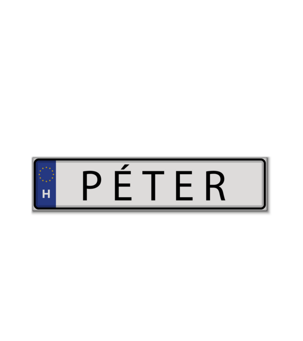 Tábla - Péter minta fehér pólón