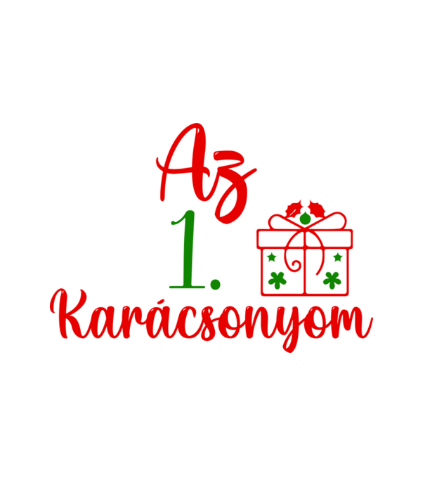 Az első karácsonyom minta fehér pólón