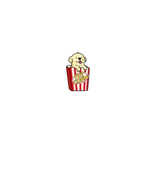 Pupcorn minta fehér/piros pólón