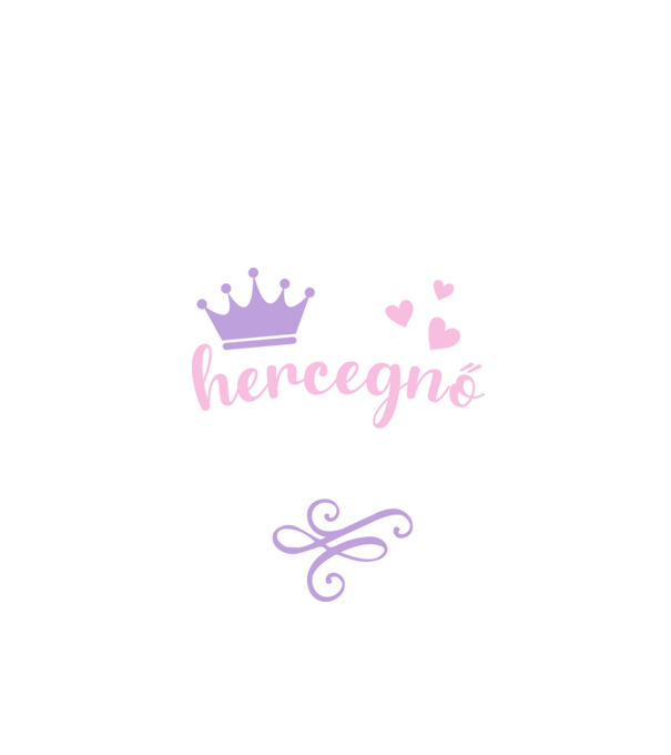 A hercegnő megérkezett - színes minta fekete pólón