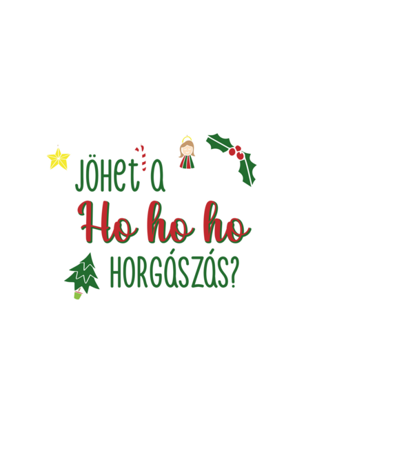 Jöhet a ho ho ho minta fekete pólón