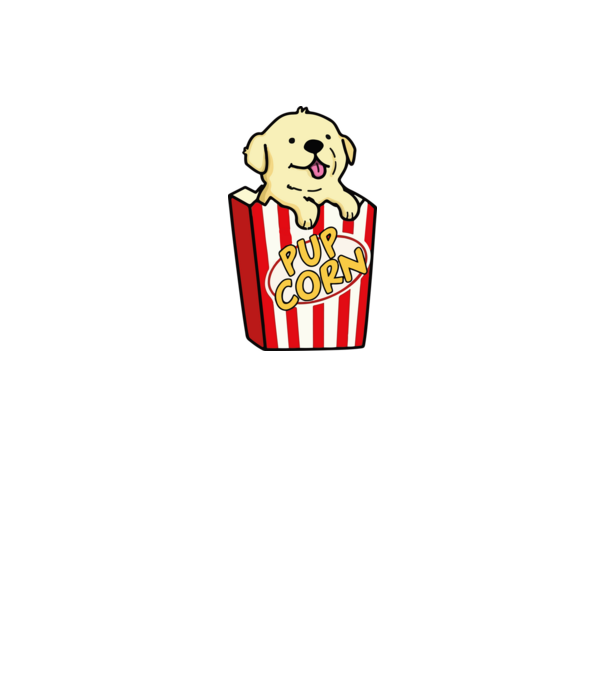 Pupcorn minta fehér pólón