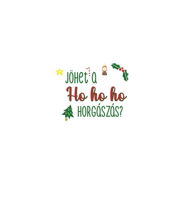 Jöhet a ho ho ho minta farmerkék pólón