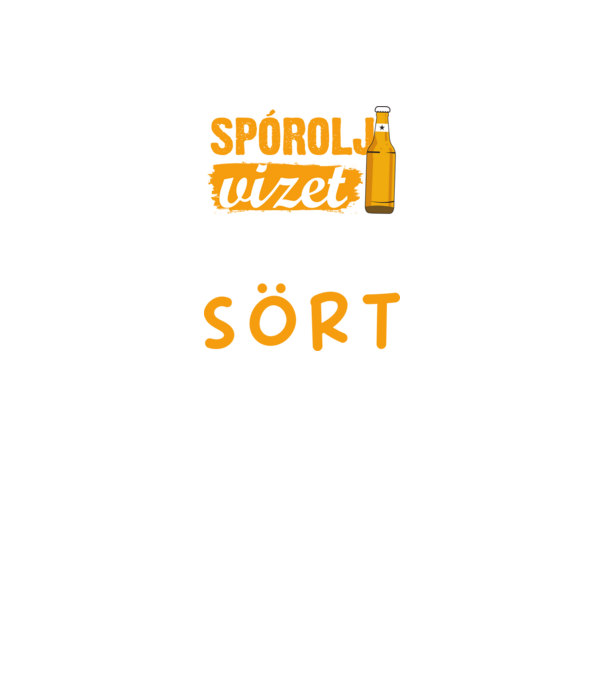 Spórolj vizet igyál sört minta fekete pólón