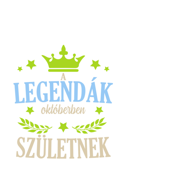 A legendák októberben születnek minta fekete pólón