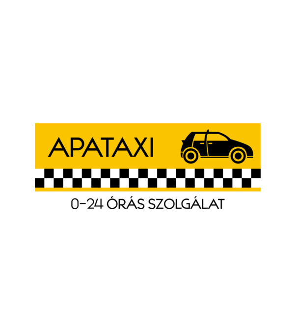 Apataxi - apa haza visz minta fehér pólón