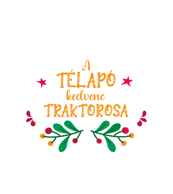 A télapó kedvenc traktorosa minta fehér pólón