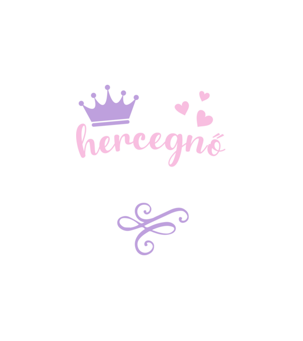A hercegnő megérkezett - színes minta fehér pólón