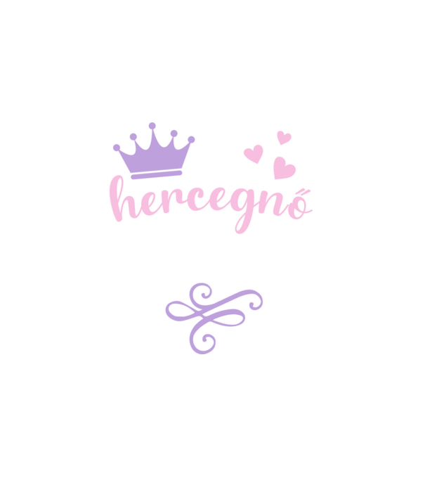 A hercegnő megérkezett - színes minta fehér pólón