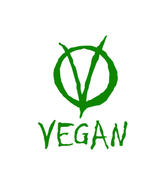 V for Vegan minta fehér pólón