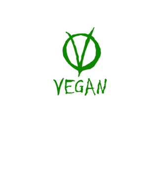 V for Vegan minta szürke pólón
