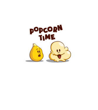 VegON popcorn time minta fehér pólón